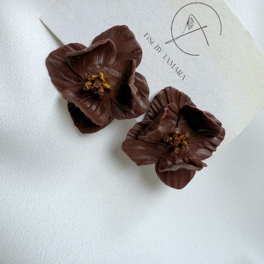 Naušnice Cvita čokoladna